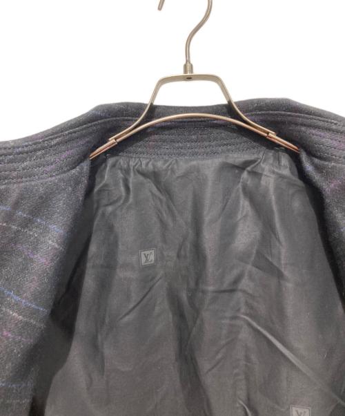 LOUIS VUITTON（ルイ ヴィトン）LOUIS VUITTON (ルイ ヴィトン) チェックコート ネイビー サイズ:46の古着・服飾アイテム