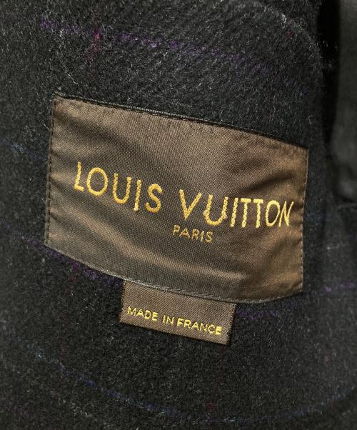 LOUIS VUITTON（ルイ ヴィトン）LOUIS VUITTON (ルイ ヴィトン) チェックコート ネイビー サイズ:46の古着・服飾アイテム