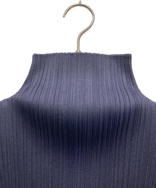 PLEATS PLEASE（プリーツプリーズ）PLEATS PLEASE (プリーツプリーズ) プリーツハイネックカットソー ネイビー サイズ:4の古着・服飾アイテム