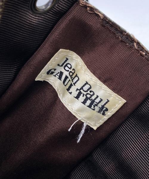 Jean Paul GAULTIER（ジャンポールゴルチェ）Jean Paul GAULTIER (ジャンポールゴルチェ) Vサイバージップトート/ハンドバッグ ブラウンの古着・服飾アイテム