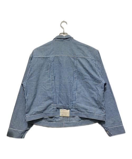 LEVI'S VINTAGE CLOTHING（リーバイス ビンテージ クロージング）LEVI'S VINTAGE CLOTHING (リーバイス ビンテージ クロージング) TRIPLE PLEAT BLOUSE ブルー×ホワイト サイズ:XLの古着・服飾アイテム