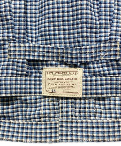 LEVI'S VINTAGE CLOTHING（リーバイス ビンテージ クロージング）LEVI'S VINTAGE CLOTHING (リーバイス ビンテージ クロージング) TRIPLE PLEAT BLOUSE ブルー×ホワイト サイズ:XLの古着・服飾アイテム