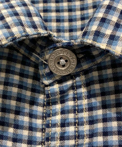 LEVI'S VINTAGE CLOTHING（リーバイス ビンテージ クロージング）LEVI'S VINTAGE CLOTHING (リーバイス ビンテージ クロージング) TRIPLE PLEAT BLOUSE ブルー×ホワイト サイズ:XLの古着・服飾アイテム