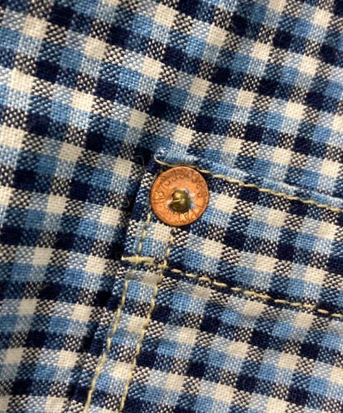 LEVI'S VINTAGE CLOTHING（リーバイス ビンテージ クロージング）LEVI'S VINTAGE CLOTHING (リーバイス ビンテージ クロージング) TRIPLE PLEAT BLOUSE ブルー×ホワイト サイズ:XLの古着・服飾アイテム