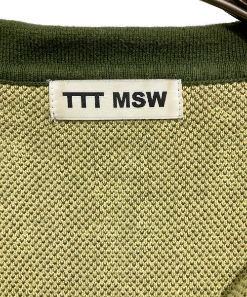 TTT MSW（ティー）TTT MSW (ティー) Flower Knit Jacquard Cardigan グリーン サイズ:Mの古着・服飾アイテム
