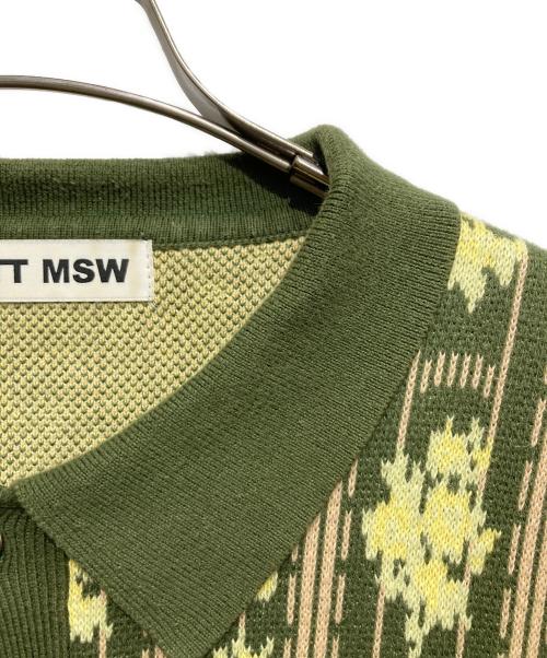 TTT MSW（ティー）TTT MSW (ティー) Flower Knit Jacquard Cardigan グリーン サイズ:Mの古着・服飾アイテム