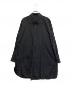 Y'sワイズ）の古着「ロングシャツ」｜ブラック