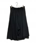 Y'sワイズ）の古着「アシンメトリーワイドパンツ/サルエルパンツ」｜ブラック