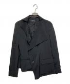 Y'sワイズ）の古着「アシメテーラードジャケット」｜ブラック