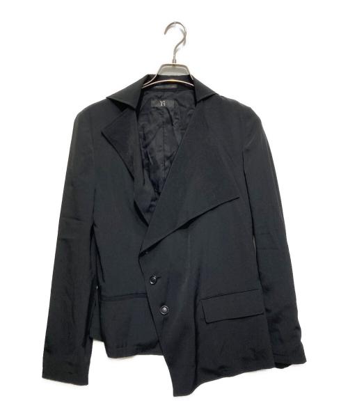 Y's（ワイズ）Y's (ワイズ) アシメテーラードジャケット ブラック サイズ:2の古着・服飾アイテム