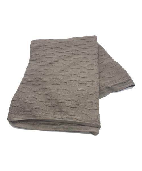 HERMES（エルメス）HERMES (エルメス) シェーヌダンクル柄ジャガードストール ベージュの古着・服飾アイテム