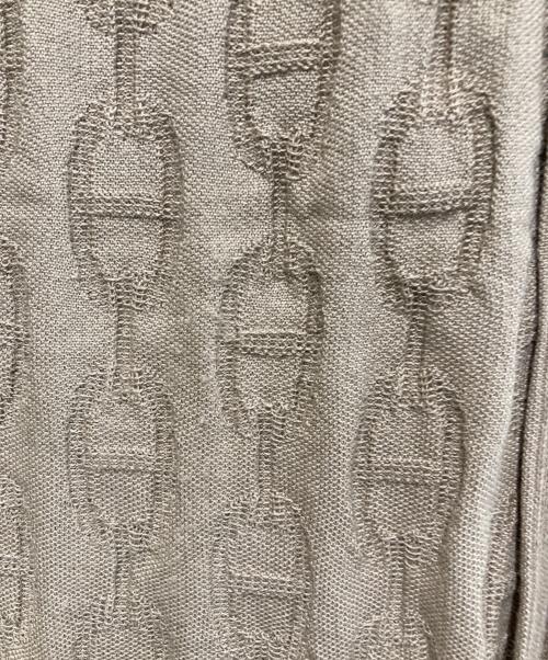 HERMES（エルメス）HERMES (エルメス) シェーヌダンクル柄ジャガードストール ベージュの古着・服飾アイテム