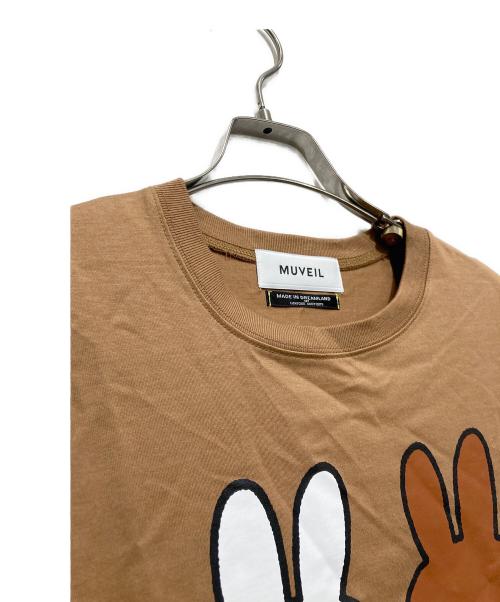 MUVEIL（ミュベール）MUVEIL (ミュベール) ミッフィーコラボプリントTシャツ ブラウン サイズ:40の古着・服飾アイテム