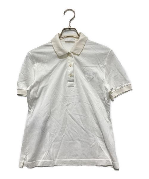 PRADA（プラダ）PRADA (プラダ) ポロシャツ/三角プレート/Tシャツ ホワイト サイズ:Ｓ  170/80cmの古着・服飾アイテム