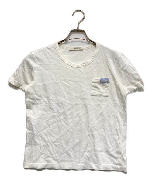 PRADA（プラダ）PRADA (プラダ) ポケットTシャツ ホワイト サイズ:Lの古着・服飾アイテム