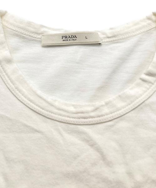 PRADA（プラダ）PRADA (プラダ) ポケットTシャツ ホワイト サイズ:Lの古着・服飾アイテム