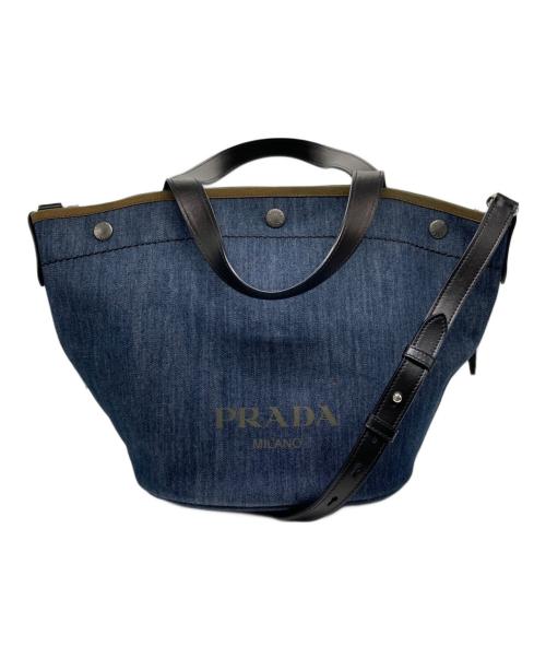 PRADA（プラダ）PRADA (プラダ) 2WAYデニムバッグ インディゴの古着・服飾アイテム