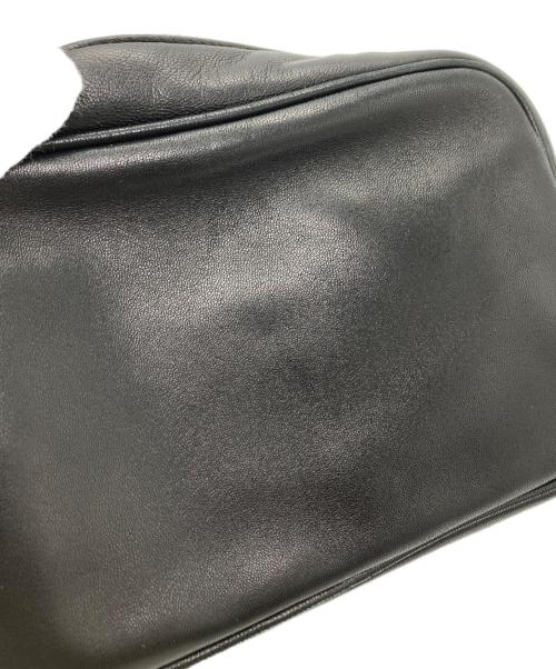 PRADA（プラダ）PRADA (プラダ) リボンモチーフ レザーショルダーバッグ ブラック×ピンク サイズ:-の古着・服飾アイテム