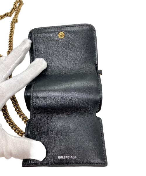 BALENCIAGA（バレンシアガ）BALENCIAGA (バレンシアガ) Cash チェーンミニウォレット ブラックの古着・服飾アイテム