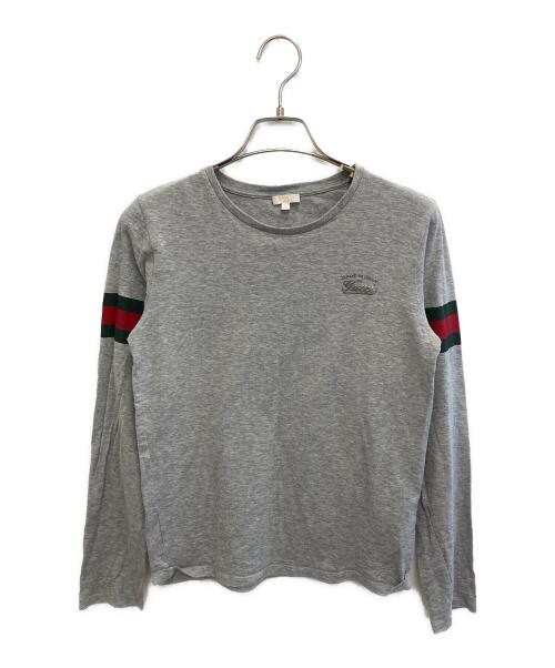 GUCCI（グッチ）GUCCI (グッチ) シェリーラインカットソー グレー サイズ:12の古着・服飾アイテム