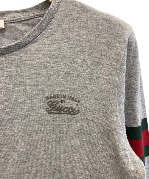 GUCCI（グッチ）GUCCI (グッチ) シェリーラインカットソー グレー サイズ:12の古着・服飾アイテム