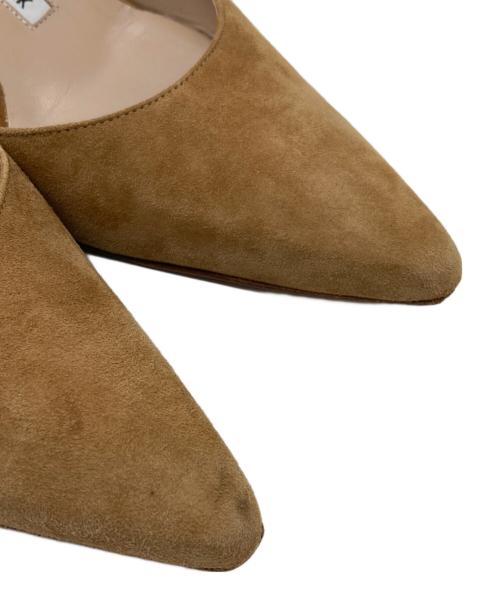 Manolo Blahnik（マノロブラニク）Manolo Blahnik (マノロブラニク) CAROLYNE MULE/ヒールパンプス ブラウン サイズ:36 1/2の古着・服飾アイテム