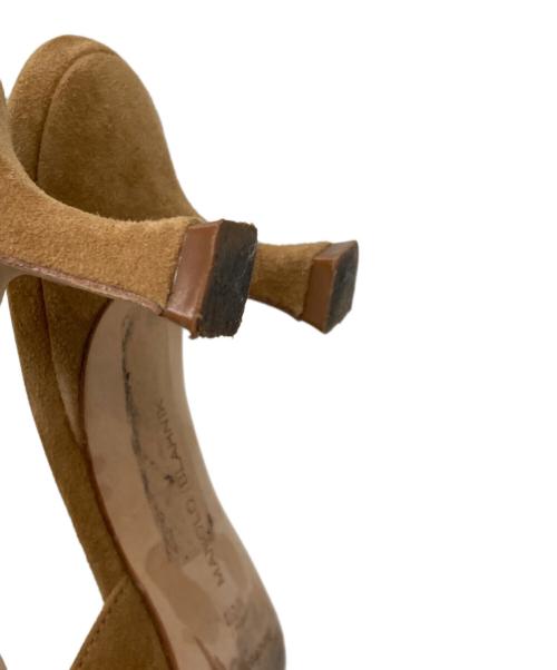 Manolo Blahnik（マノロブラニク）Manolo Blahnik (マノロブラニク) CAROLYNE MULE/ヒールパンプス ブラウン サイズ:36 1/2の古着・服飾アイテム