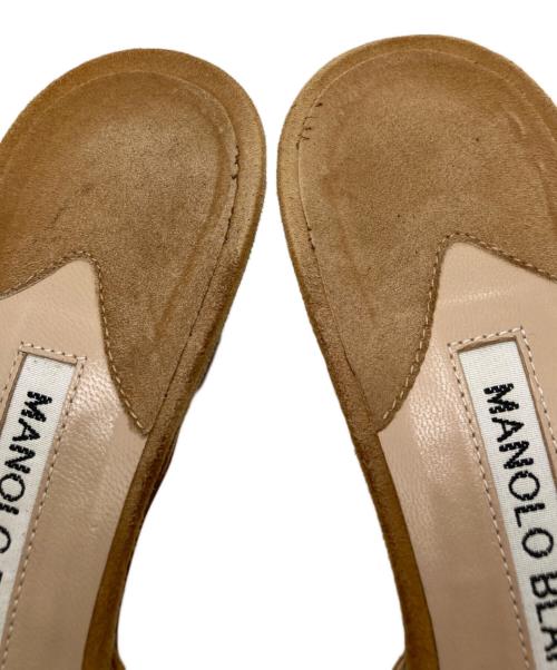 Manolo Blahnik（マノロブラニク）Manolo Blahnik (マノロブラニク) CAROLYNE MULE/ヒールパンプス ブラウン サイズ:36 1/2の古着・服飾アイテム