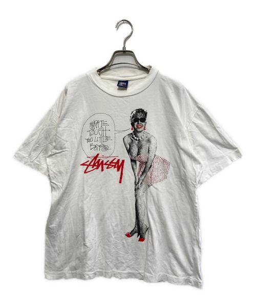 stussy（ステューシー）stussy (ステューシー) マリリンモンロープリントTシャツ ホワイト サイズ:Mの古着・服飾アイテム