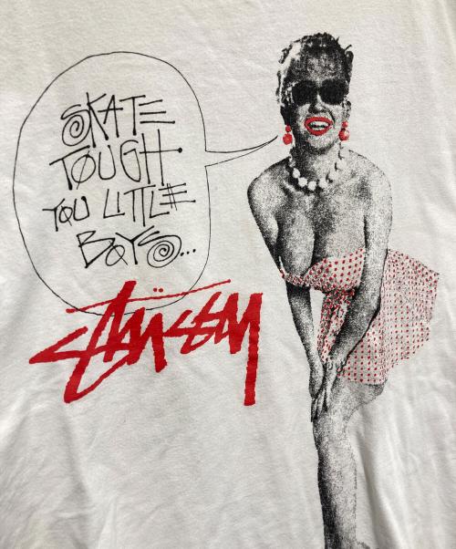 stussy（ステューシー）stussy (ステューシー) マリリンモンロープリントTシャツ ホワイト サイズ:Mの古着・服飾アイテム