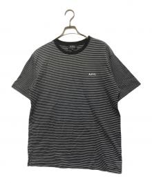 A.P.C.（アーペーセー）の古着「ボーダーカットソー」｜ブラック×ホワイト