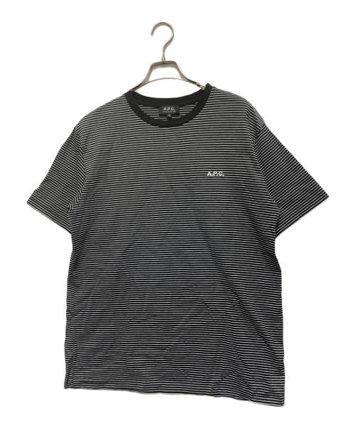 A.P.C.（アーペーセー）A.P.C. (アーペーセー) ボーダーカットソー ブラック×ホワイト サイズ:Mの古着・服飾アイテム