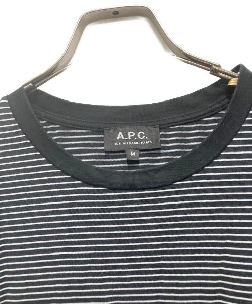 A.P.C.（アーペーセー）A.P.C. (アーペーセー) ボーダーカットソー ブラック×ホワイト サイズ:Mの古着・服飾アイテム