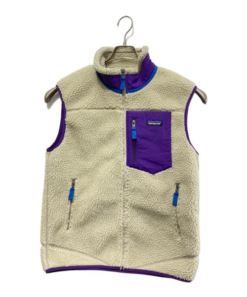 Patagonia（パタゴニア）Patagonia (パタゴニア) M's Classic Retro-X Vest/ベスト ベージュ×パープル サイズ:Mの古着・服飾アイテム