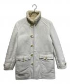 BURBERRY BLACK LABELバーバリーブラックレーベル）の古着「フェイクムートンコート」｜ホワイト