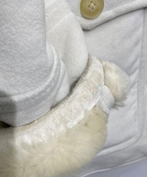 BURBERRY BLACK LABEL（バーバリーブラックレーベル）BURBERRY BLACK LABEL (バーバリーブラックレーベル) フェイクムートンコート ホワイト サイズ:Mの古着・服飾アイテム