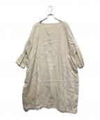 nest Robeネストローブ）の古着「起毛リネンドルマンワンピース」｜ベージュ