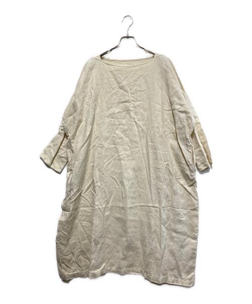 nest Robe（ネストローブ）nest Robe (ネストローブ) 起毛リネンドルマンワンピース ベージュ サイズ:freeの古着・服飾アイテム