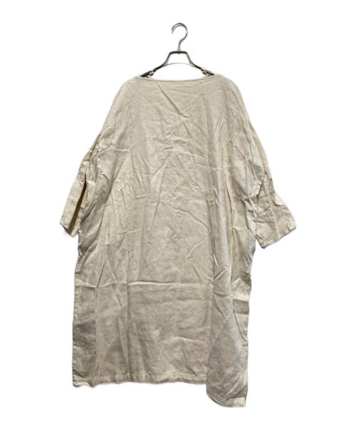 nest Robe（ネストローブ）nest Robe (ネストローブ) 起毛リネンドルマンワンピース ベージュ サイズ:freeの古着・服飾アイテム