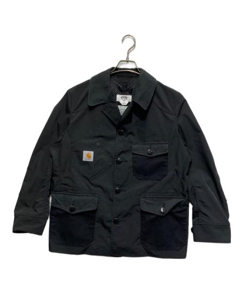 eYe COMME des GARCONS JUNYAWATANABE MAN（アイ コム デ ギャルソン ジュンヤ ワタナベ マン）eYe COMME des GARCONS JUNYAWATANABE MAN CARHARTT WIP (カーハート ワークインプログレス) ダブルネームジャケット24SS ブラック サイズ:XSの古着・服飾アイテム
