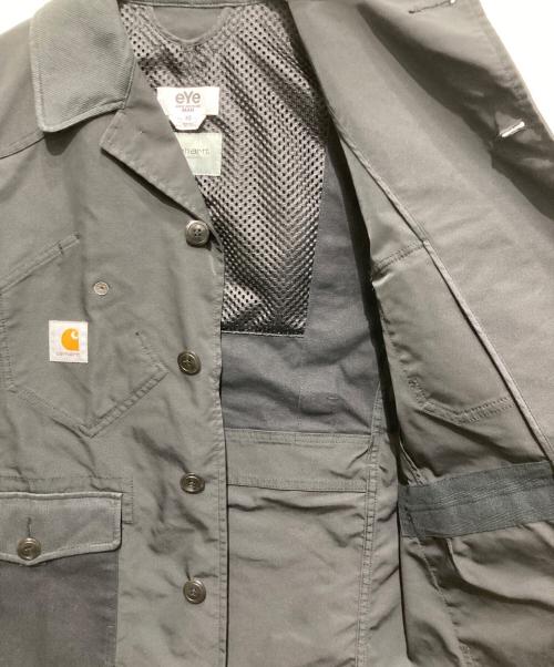 eYe COMME des GARCONS JUNYAWATANABE MAN（アイ コム デ ギャルソン ジュンヤ ワタナベ マン）eYe COMME des GARCONS JUNYAWATANABE MAN CARHARTT WIP (カーハート ワークインプログレス) ダブルネームジャケット24SS ブラック サイズ:XSの古着・服飾アイテム
