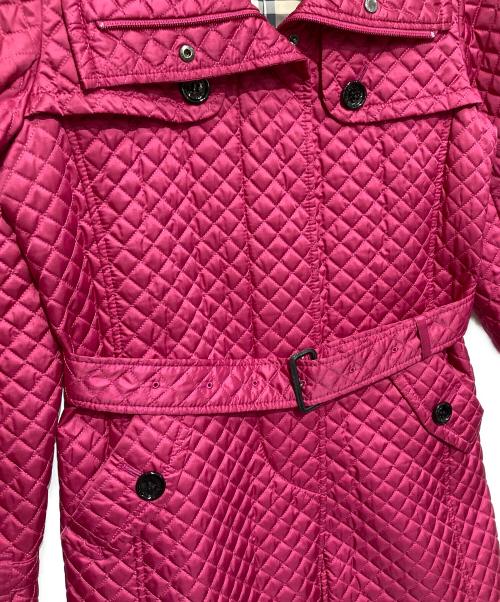 BURBERRY LONDON（バーバリーロンドン）BURBERRY LONDON (バーバリーロンドン) キルティングダウンコート ショッキングピンク サイズ:42の古着・服飾アイテム