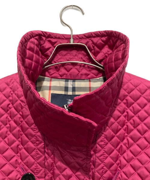 BURBERRY LONDON（バーバリーロンドン）BURBERRY LONDON (バーバリーロンドン) キルティングダウンコート ショッキングピンク サイズ:42の古着・服飾アイテム