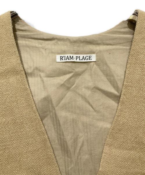 R'IAM PLAGE（リアム プラージュ）R'IAM PLAGE (リアム プラージュ) HEM BORDER ワンピース ベージュ サイズ:38の古着・服飾アイテム