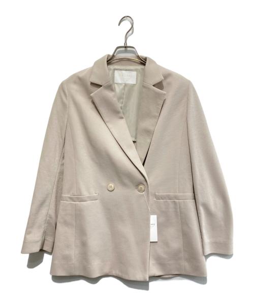 BALLSEY（ボールジィ）BALLSEY (ボールジィ) ジャージーステッチ ダブルブレストジャケット アイボリー サイズ:36 未使用品の古着・服飾アイテム