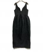 LE CIEL BLEUルシェルブルー）の古着「Jacquard High Waist Dress」｜ブラック