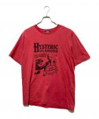 Hysteric Glamourヒステリックグラマー）の古着「ヒスガールプリントTシャツ」｜ブラック×レッド