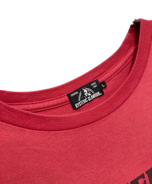 Hysteric Glamour（ヒステリックグラマー）Hysteric Glamour (ヒステリックグラマー) ヒスガールプリントTシャツ ブラック×レッド サイズ:Lの古着・服飾アイテム