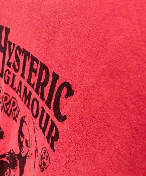 Hysteric Glamour（ヒステリックグラマー）Hysteric Glamour (ヒステリックグラマー) ヒスガールプリントTシャツ ブラック×レッド サイズ:Lの古着・服飾アイテム