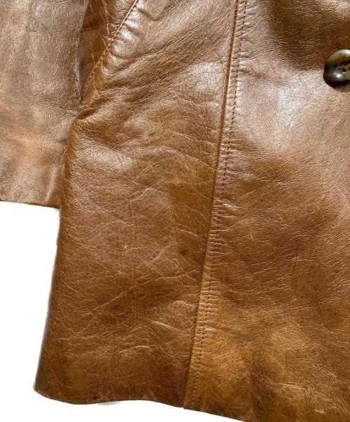 quadro phenia（クアドロフェニア）quadro phenia (クアドロフェニア) ホースレザーコート ブラウン サイズ:Ｍの古着・服飾アイテム